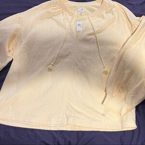 Aerie Women’s  Yellow Long Sleeve Top